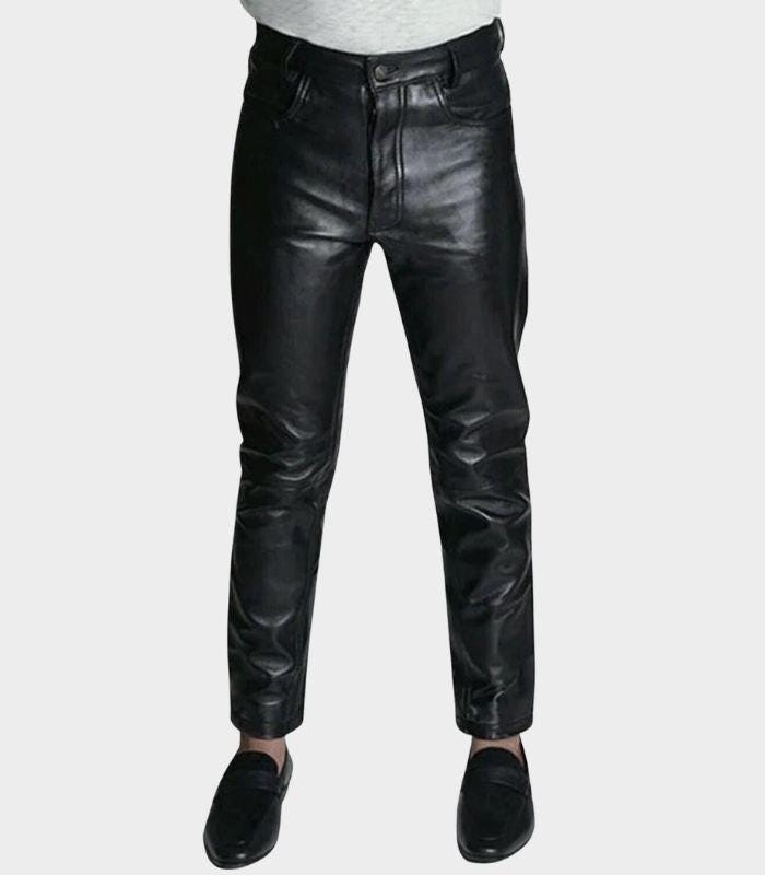 Men’s Black Sheep Leather Pants Fully lined with satin