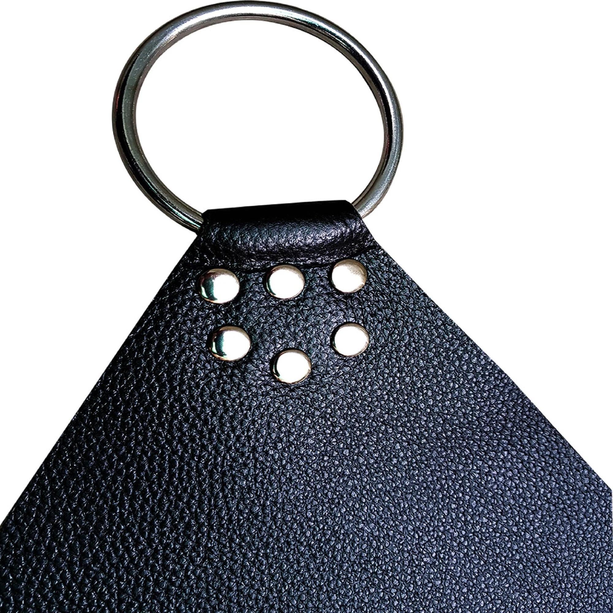 Handmade Leather Sex Swing, Adult Sex Sling, Bondage Swing, Sex Hammock, Leather Swing Stirrups Mountable with blue and red piping