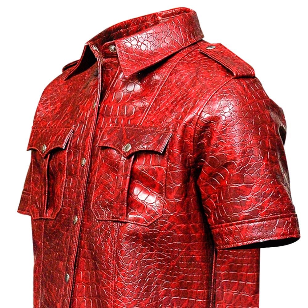 Men’s Police Uniform Crocodile Red Jacket