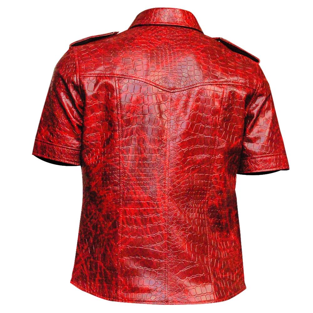 Men’s Police Uniform Crocodile Red Jacket