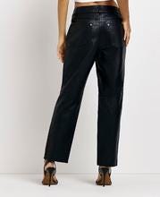 Ladies Black Genuine Leather Trouser jeans