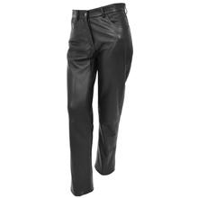 Ladies Black Genuine Leather Jeans pants