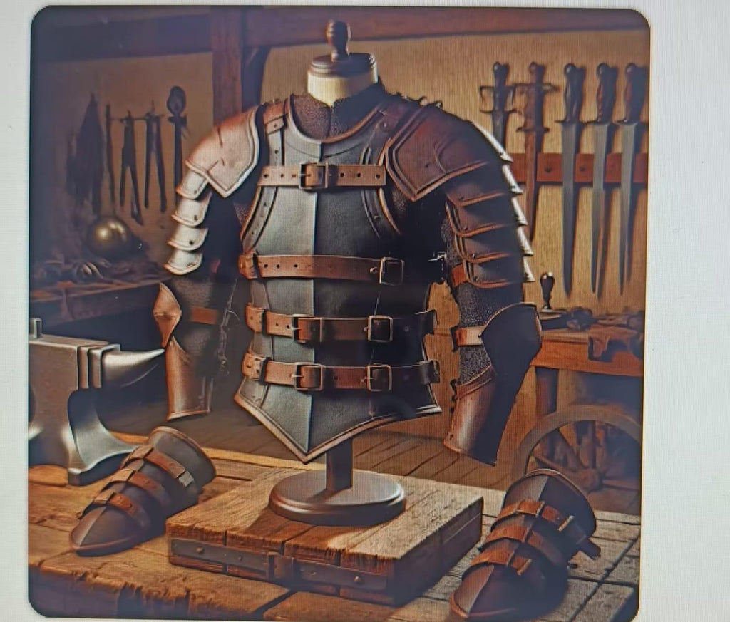 Handmade Men Leather Cosplay Brown Armor - Classic Leather Medieval Costume - Men Warrior Armor - Leather Viking Armor - Gift for Him