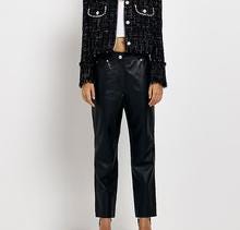 Ladies Black Genuine Leather Trouser jeans