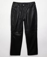 Ladies Black Genuine Leather Trouser jeans