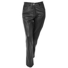 Ladies Black Genuine Leather Jeans pants